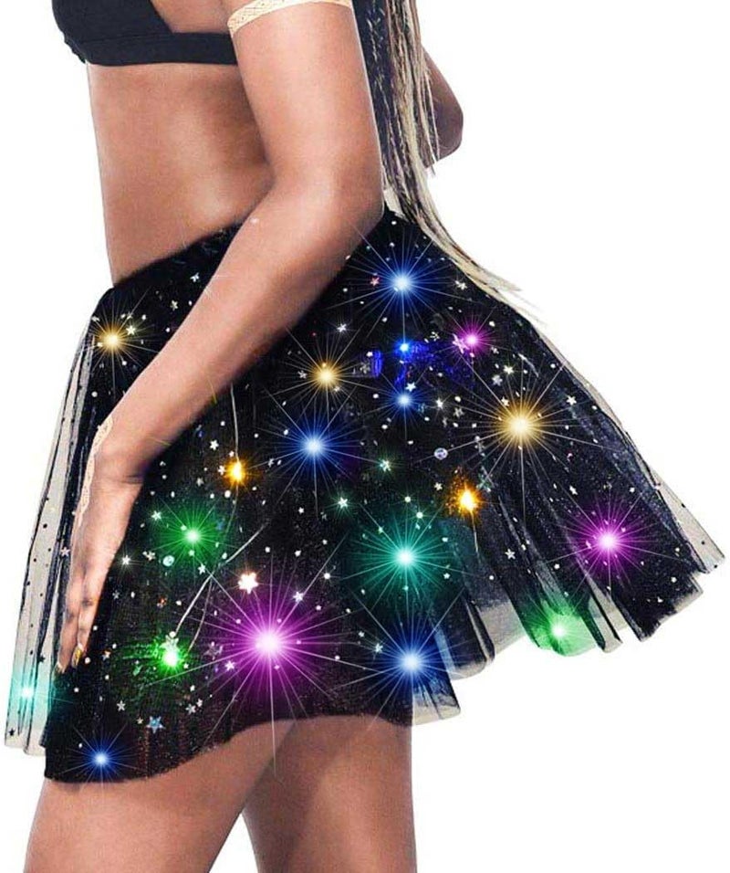 Nicute Light Up Tutu Led Layered Tulle Tutus Skirt for Women - Image 4